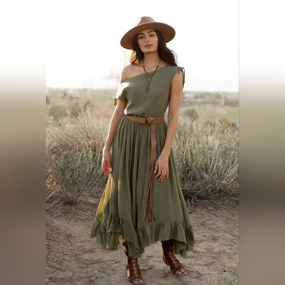 Gia Dress Olive Joyfolie
